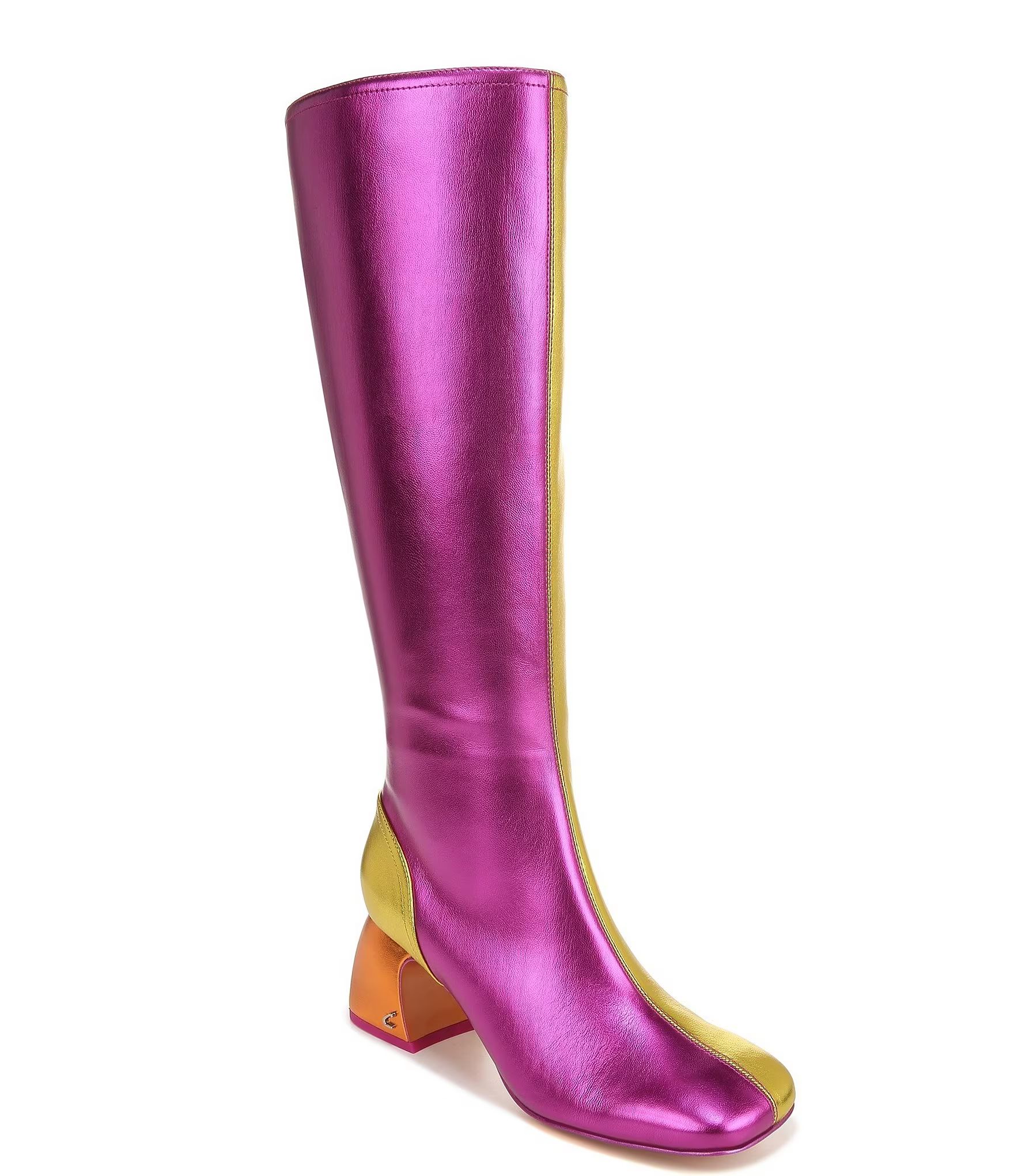 Olympia Colorblock Metallic Boots | Dillard's