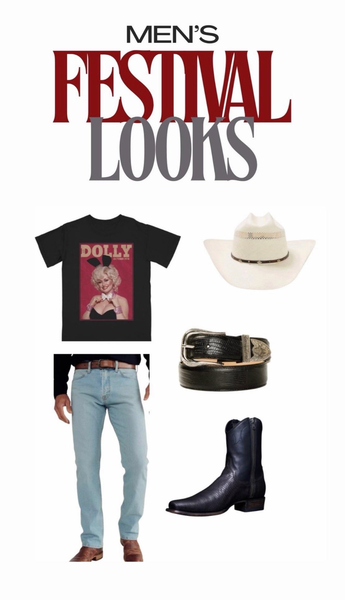 Men’s Dolly Parton country concert inspired look!! Comfortable and will stand out 🤏

#liketkit #LTKgrwm #LTKFestival #LTKootd
