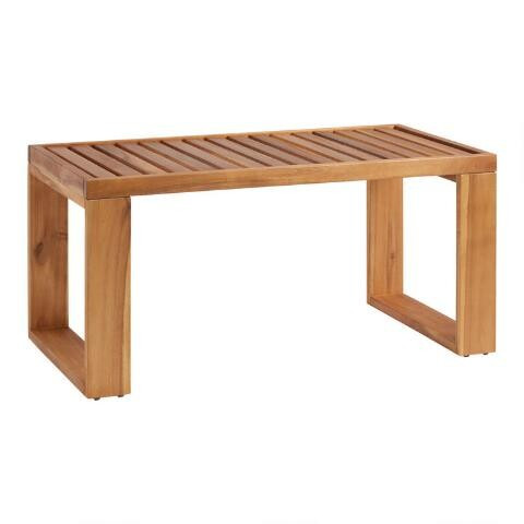 Natural Wood Kapari Outdoor Coffee Table | World Market