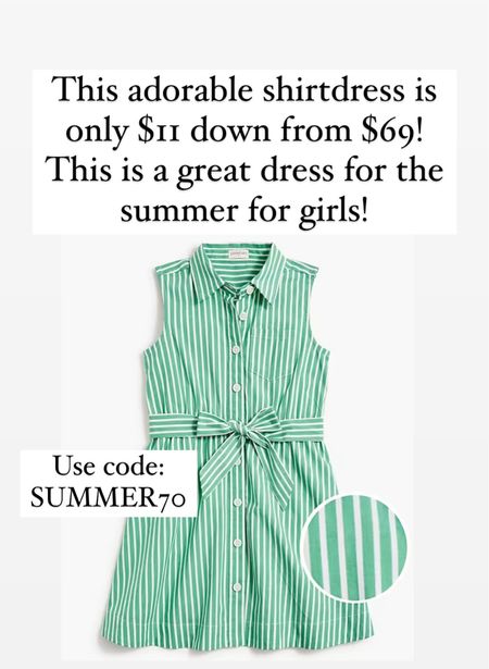Perfect dress for the girls in your life this summer! It’s only $11 down from $69! 

#LTKFindsUnder50 #LTKStyleTip #LTKKids