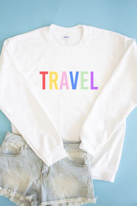 Travel Graphic Sweatshirt | The Pink Lily Boutique