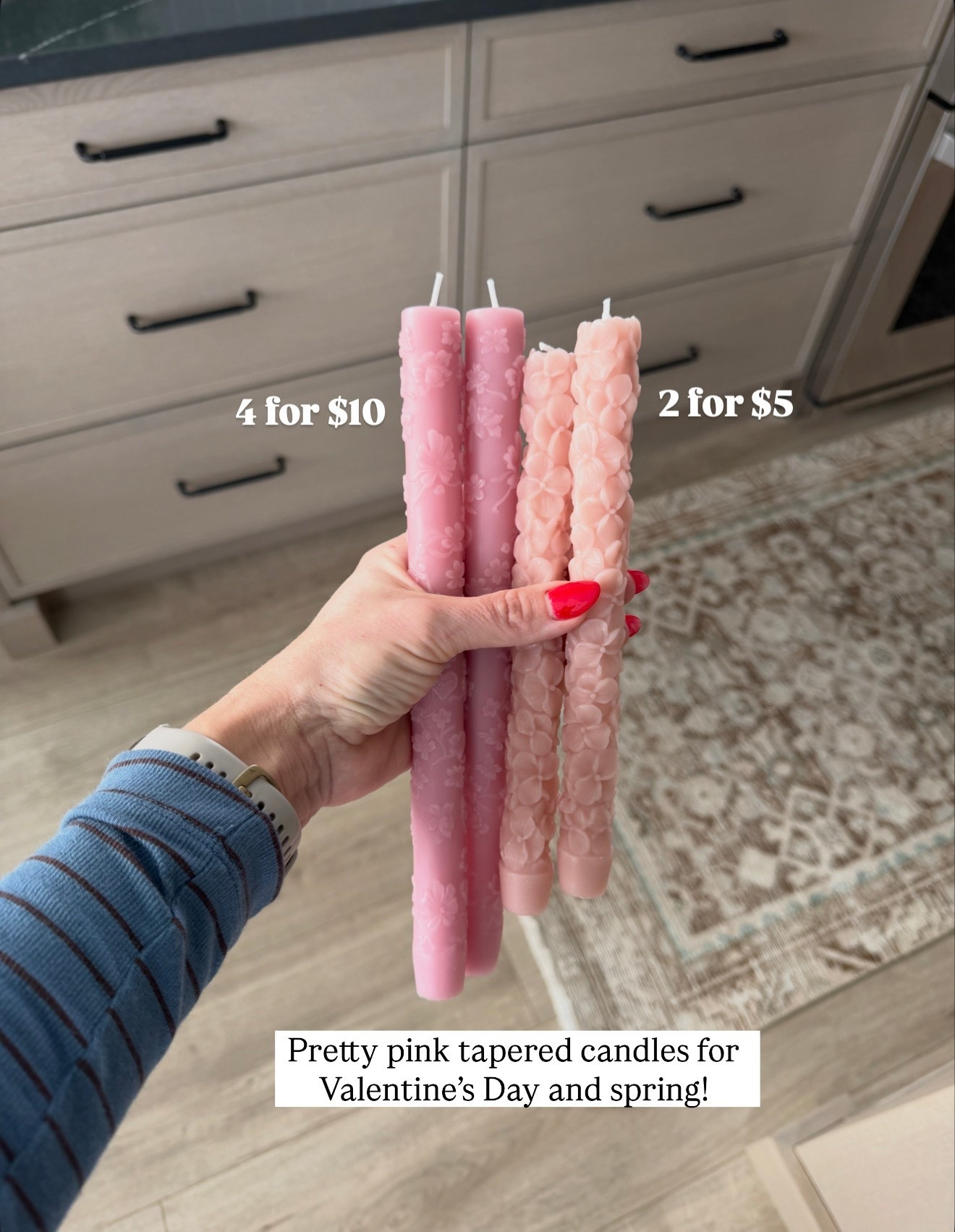 Pretty pink tapered candles for V Day and spring 🌸

#LTKSeasonal #LTKValentine #LTKHome