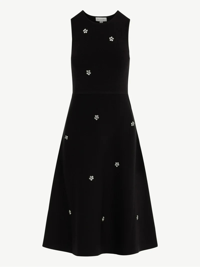 Free Assembly Women's and Women's Plus Beaded Sleeveless Midi Sweater Dress, Sizes, XS-4X - Walma... | Walmart (US)