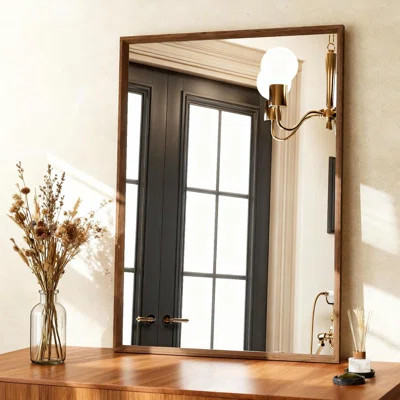 Rectangle Classic Vintage Framed Wall Mirror, Farmhouse Vanity Mirror with Tempered Glass | Wayfair North America