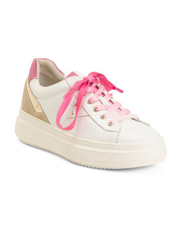 Made In Italy Leather Platform Sneakers | TJ Maxx