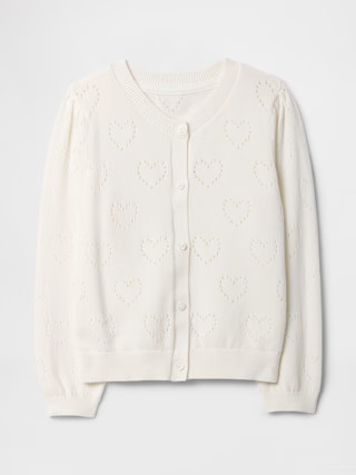 babyGap Pointelle Heart Cardigan | Gap Factory