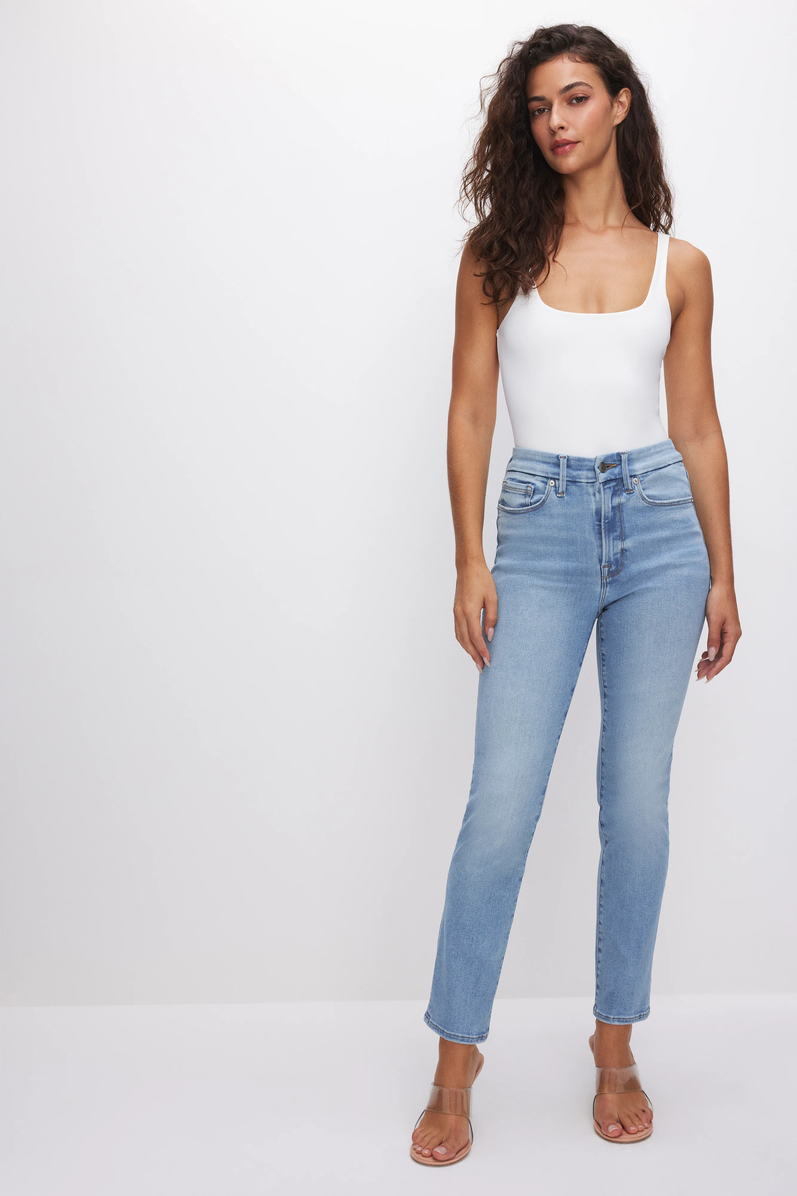 ALWAYS FITS GOOD CLASSIC SLIM STRAIGHT JEANS | Good American