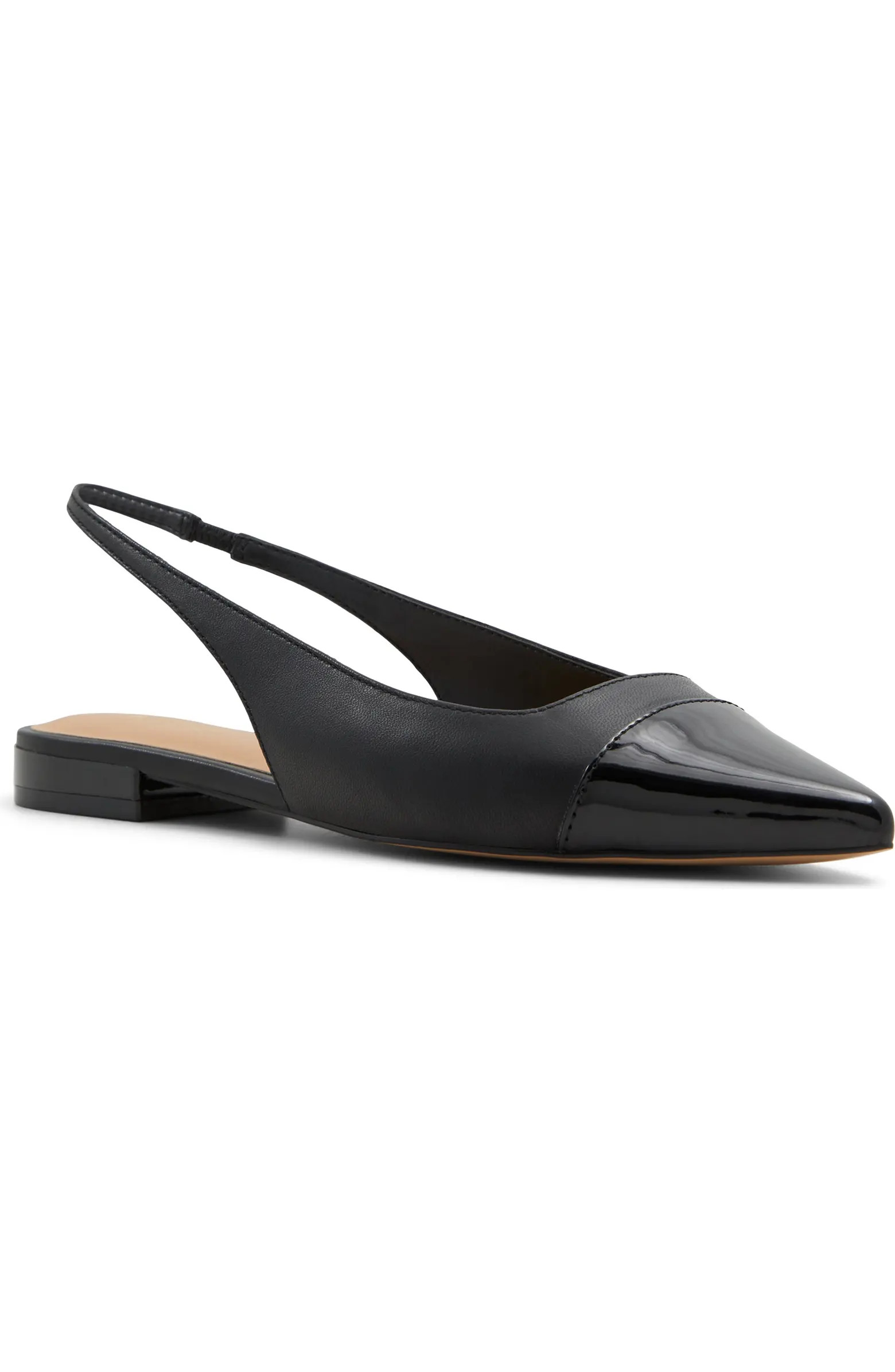 Fleure Slingback Pointed Cap Toe Flat (Women) | Nordstrom Rack
