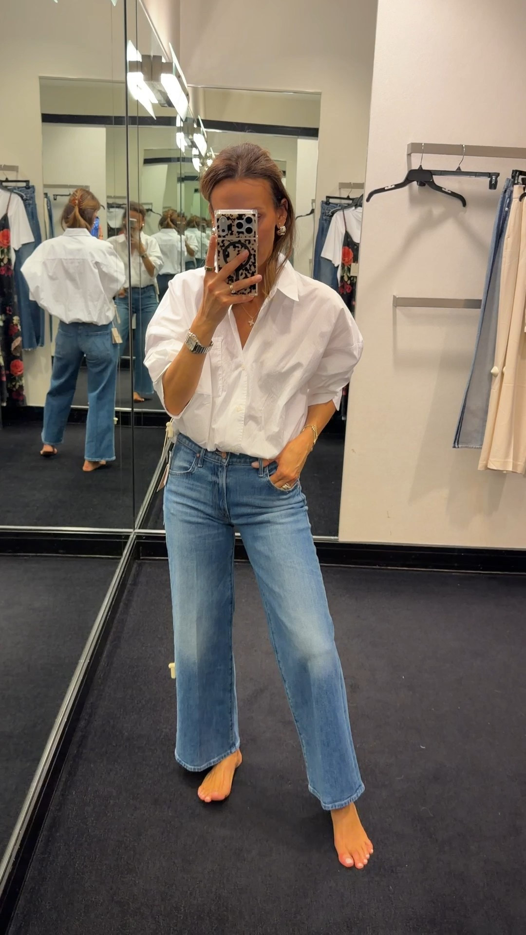 Loving these cropped jeans paired with the scrunchie button up! Size small on top and 26 on jeans! Perfect for spring 

#LTKOver40 #LTKSeasonal #LTKootd