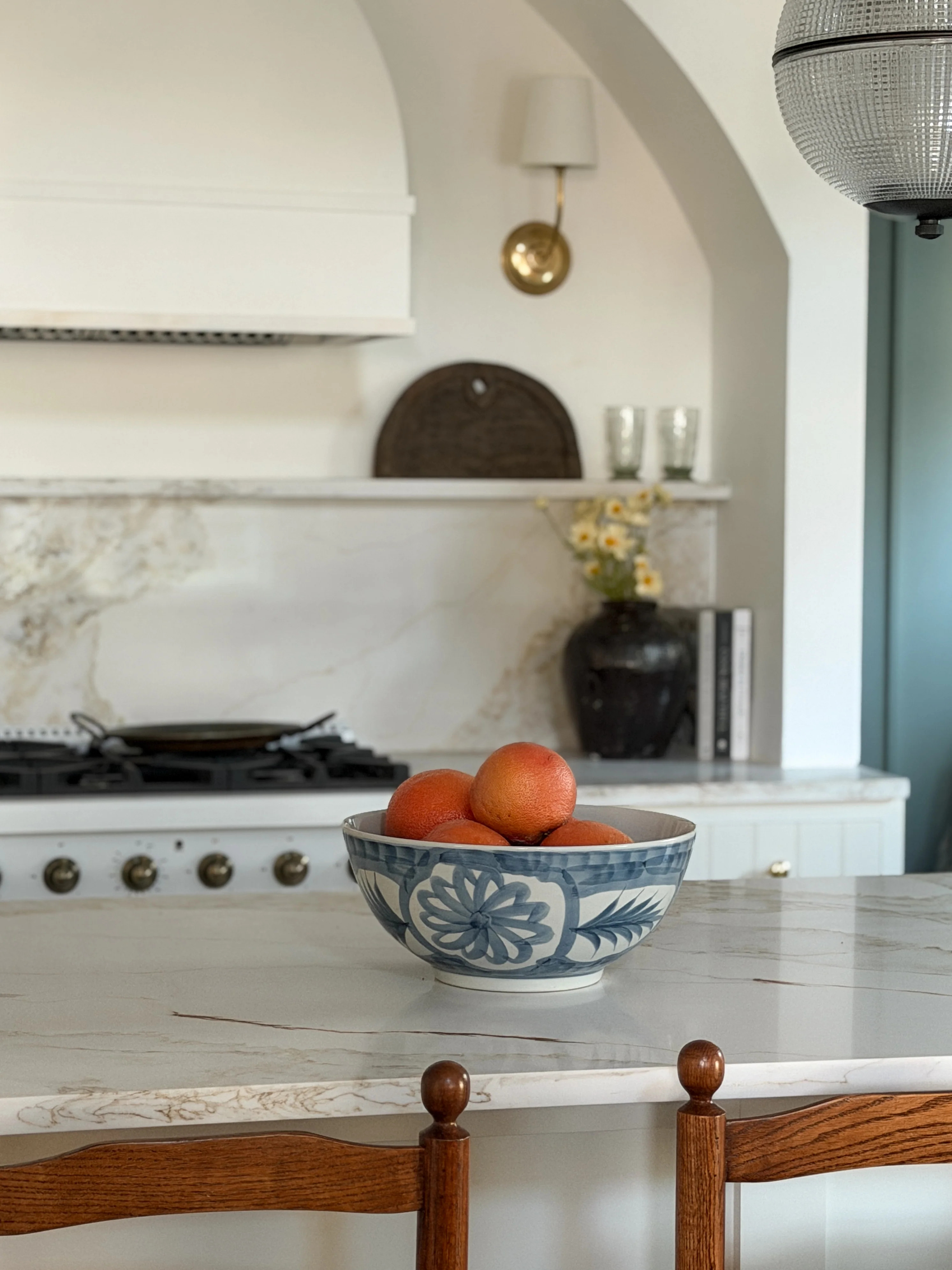 The Capri Floral Ceramic Bowl, XL | Cottage and Key