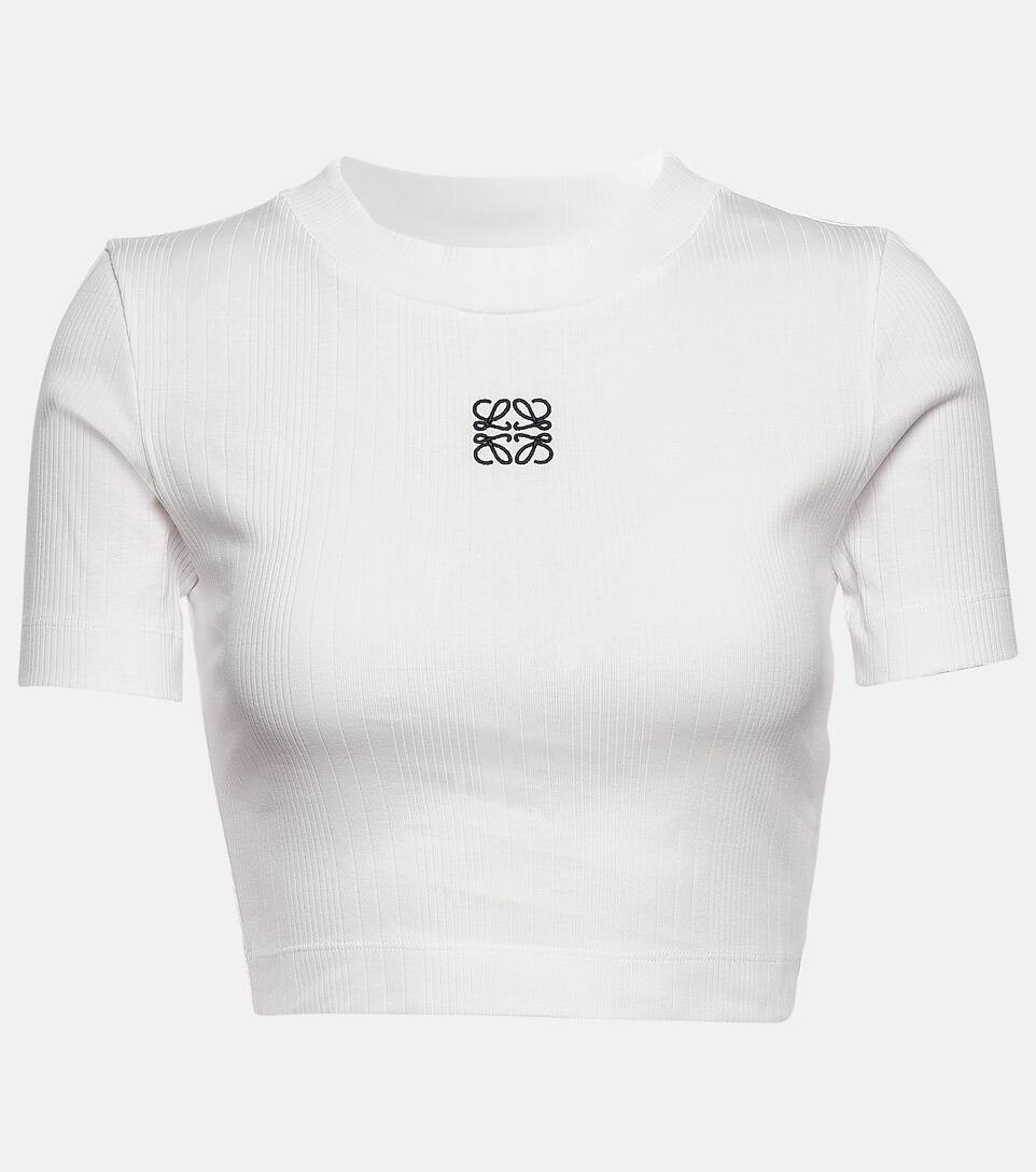 Anagram ribbed-knit cotton crop top | Mytheresa (US/CA)