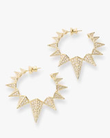 Mama Gabriella Pavè Spiked Hoops | Melinda Maria