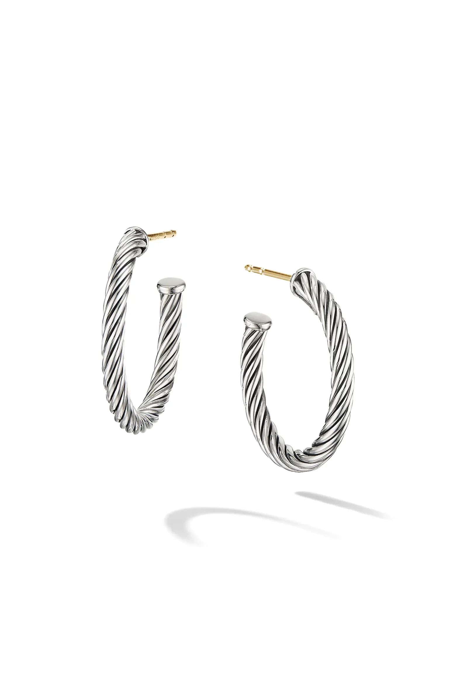 Cable Hoop Earrings | Nordstrom