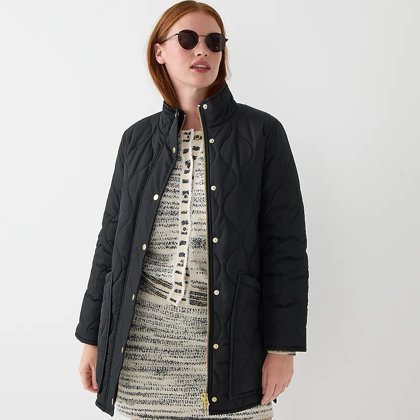 New quilted cocoon puffer coat | J. Crew US