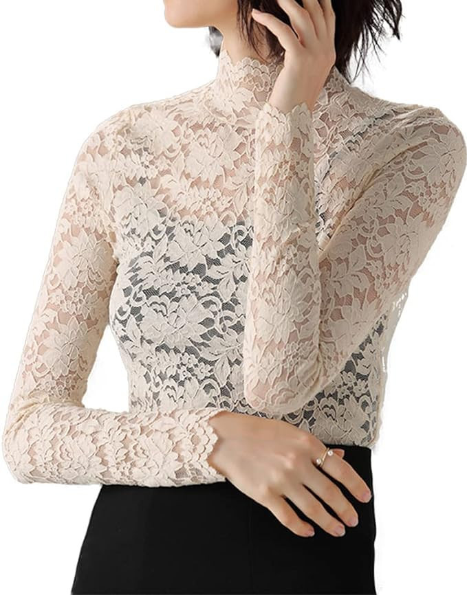 QiuDumo Women Lace Top | Amazon (US)