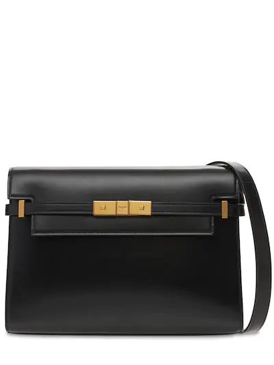 Manhattan box leather shoulder bag - Saint Laurent - Women | Luisaviaroma | Luisaviaroma