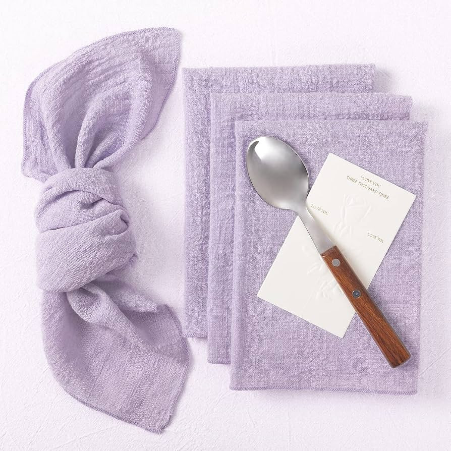MLMW Gauze Cloth Napkins Set of 10 Soft Cotton Dinner Napkins 16.5"×16.5" Rustic Bulk Linen Napk... | Amazon (US)