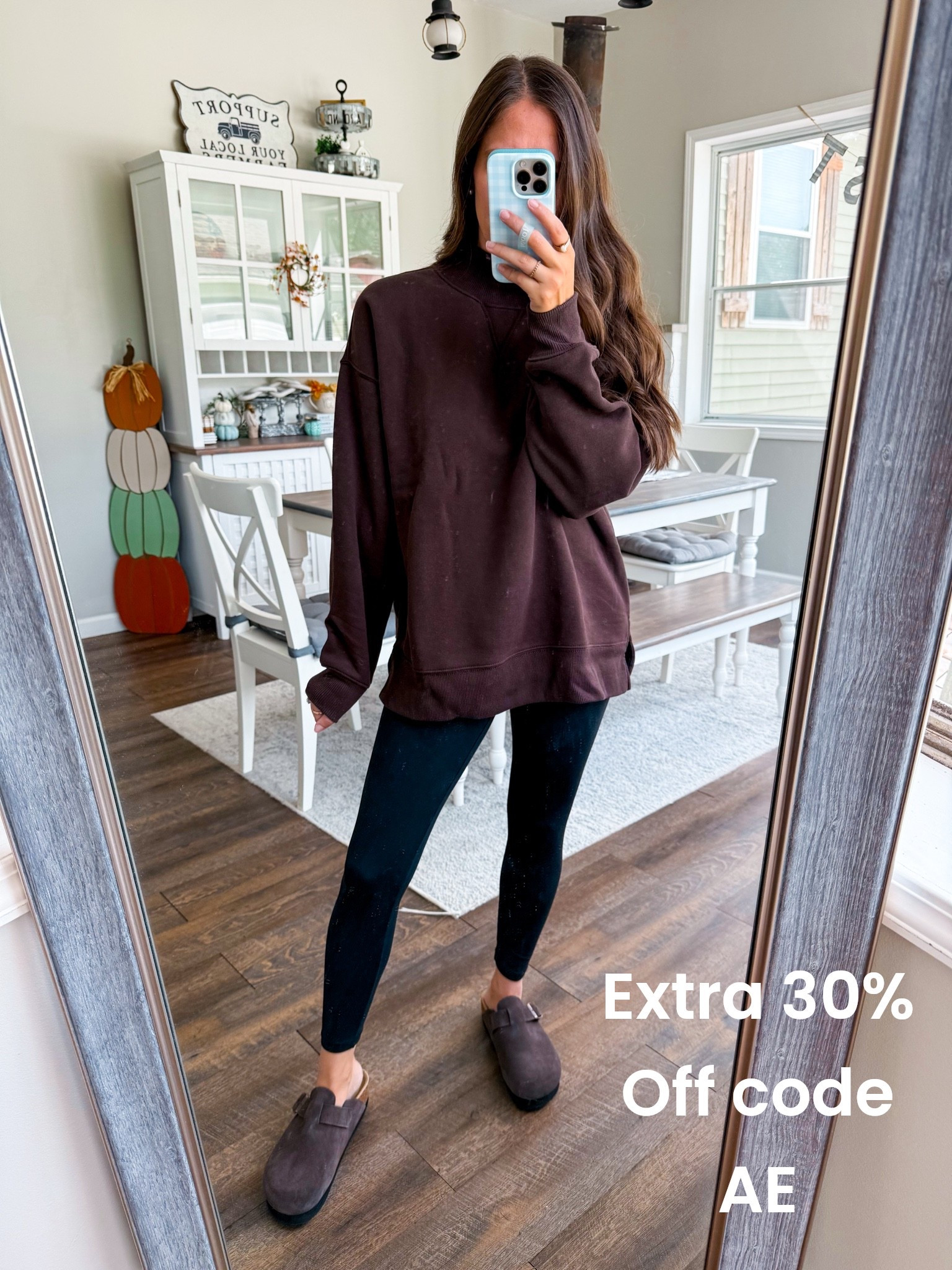 Mock neck! @ae 30% off code: AEFALL30 wearing XS

#LTKootd #LTKgrwm #LTKmomlife