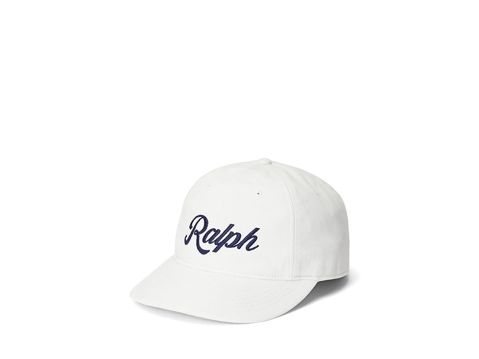 Polo Ralph Lauren Appliqued Twill Ball Cap (Deckwash White) Caps | Zappos