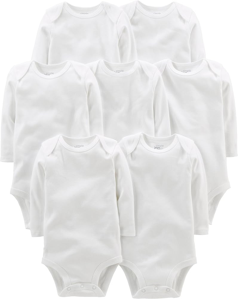 Simple Joys by Carter's Baby 7-pack Long Sleeve Bodysuit | Amazon (US)