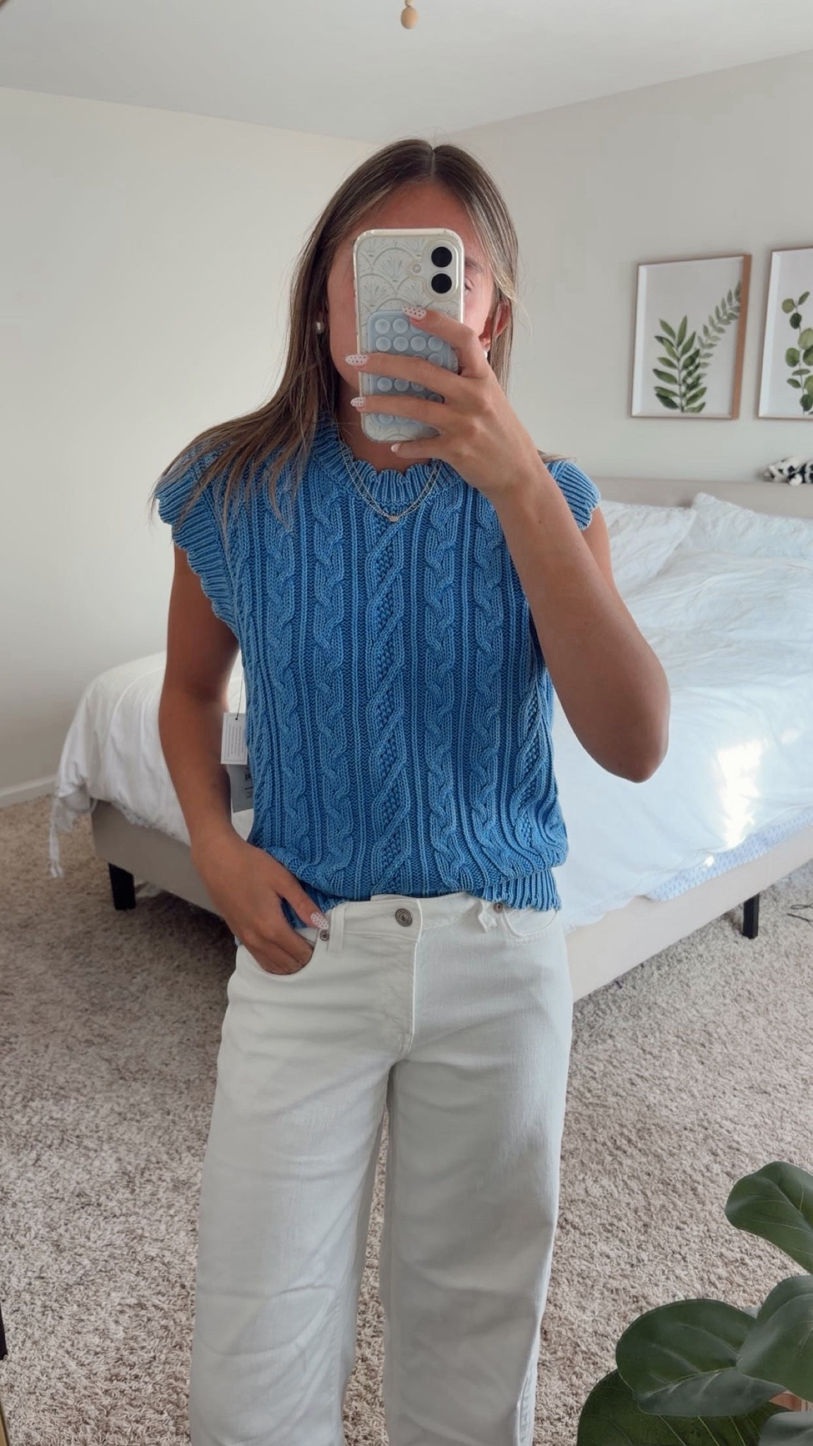 Free assembly at Walmart is one of my favorite brands! This cute sweater top is perfect for school in the fall, and the perfect business casual look for work! I paired it with some white jeans, which I think really brings out the blue. The scalloped edges are so cute and pull the whole outfit together. Walmart has been coming in with the cutest outfits lately!

#LTKWalmart #walmartfinds #outitinspo #summerstyle #outfitideas 

 #LTKdayinmylife #LTKootd #LTKSeasonal