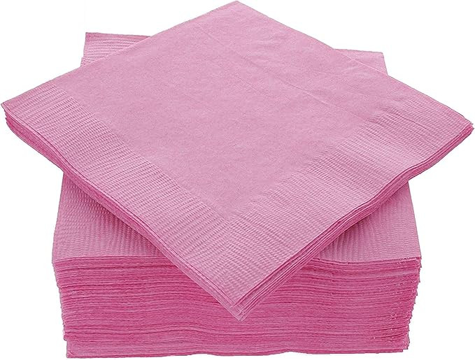 Big Party Pack 100 Count Pink Beverage Napkins - Ideal for Wedding, Party, Birthday, Dinner, Lunc... | Amazon (US)