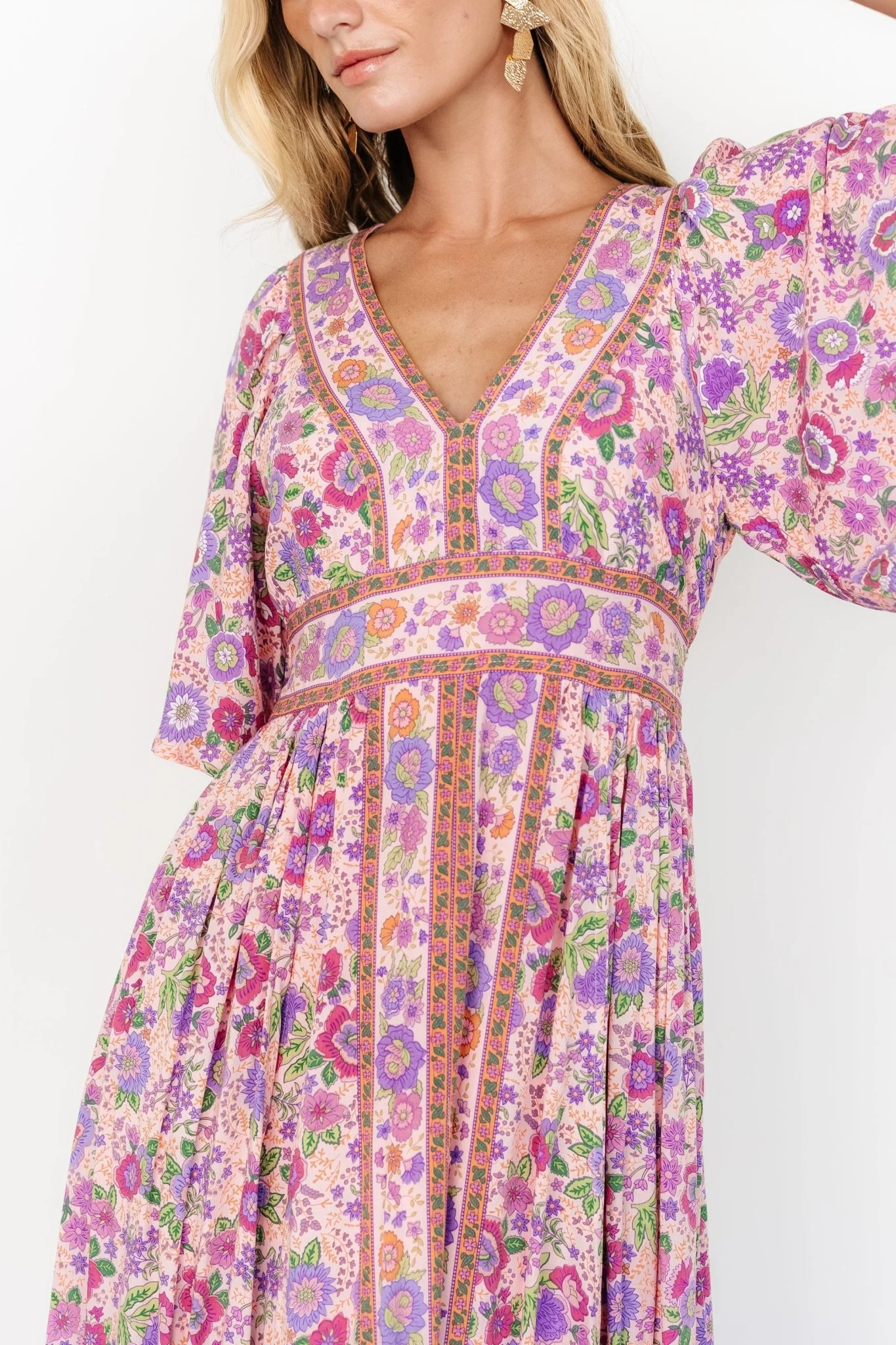 Elissa Maxi Dress | Pink Multi Floral | Baltic Born