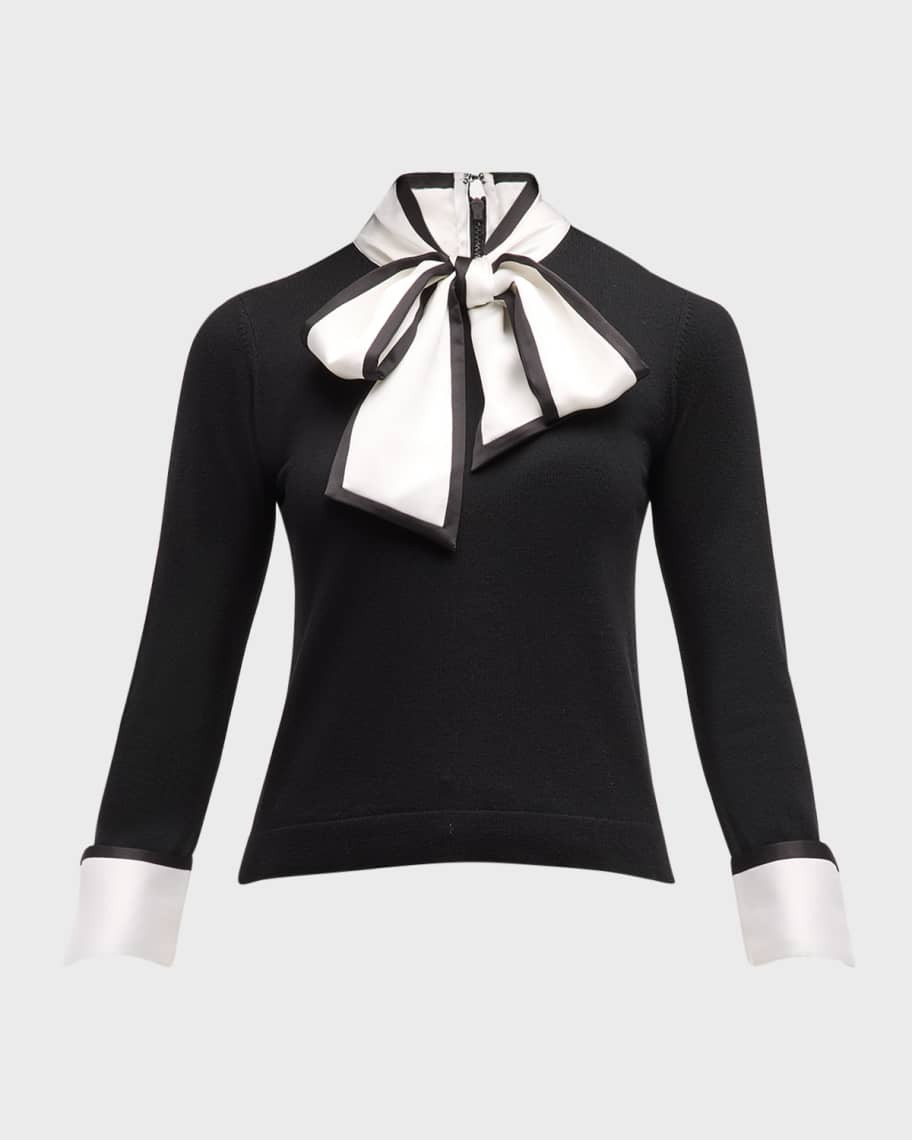 Alice + Olivia Justina Combo Pullover | Neiman Marcus