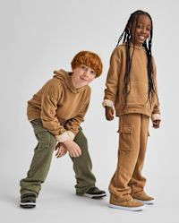 Kids Garment Dyed Premium Fleece Hoodie - brown | The Children's Place