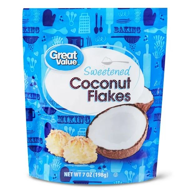Great Value Sweetened Coconut Flakes, 7 oz - Walmart.com | Walmart (US)