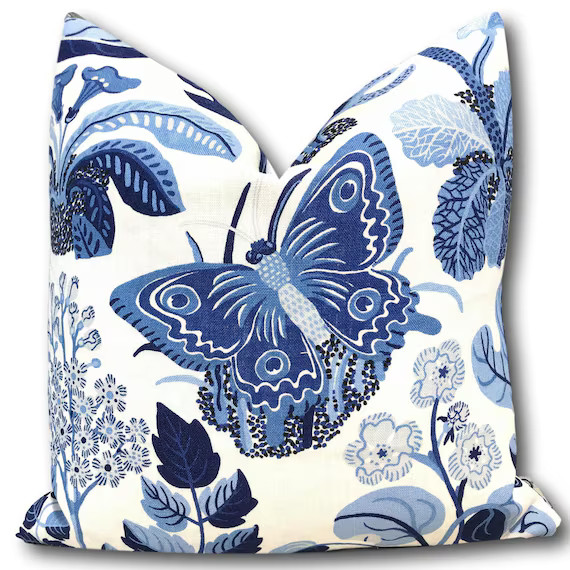 Read the full title
    Exotic Butterfly Multi Marine Pillow Cover - Schumacher - Decorative Pill... | Etsy (US)
