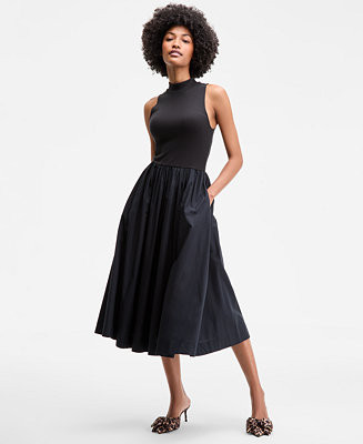 On 34th Women's High-Neck Sleeveless Midi Dress, Exclusively at Macy's - Macy's | Macy's