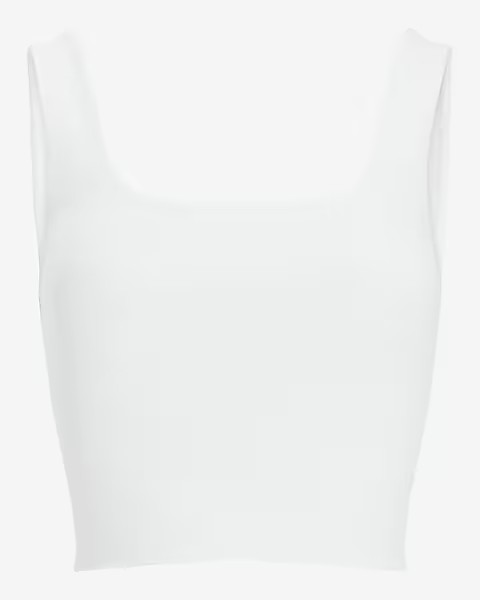 Body Contour Cropped Square Neck Tank | Express