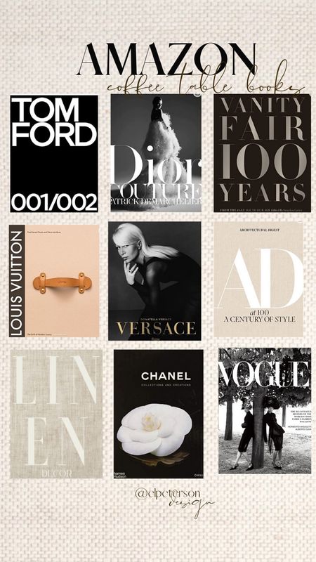 Coffee table books
Designer books
Home decor
Tom ford book
Chanel book
Dior book
Louis Vuitton book

#LTKunder100 #LTKhome #LTKunder50
