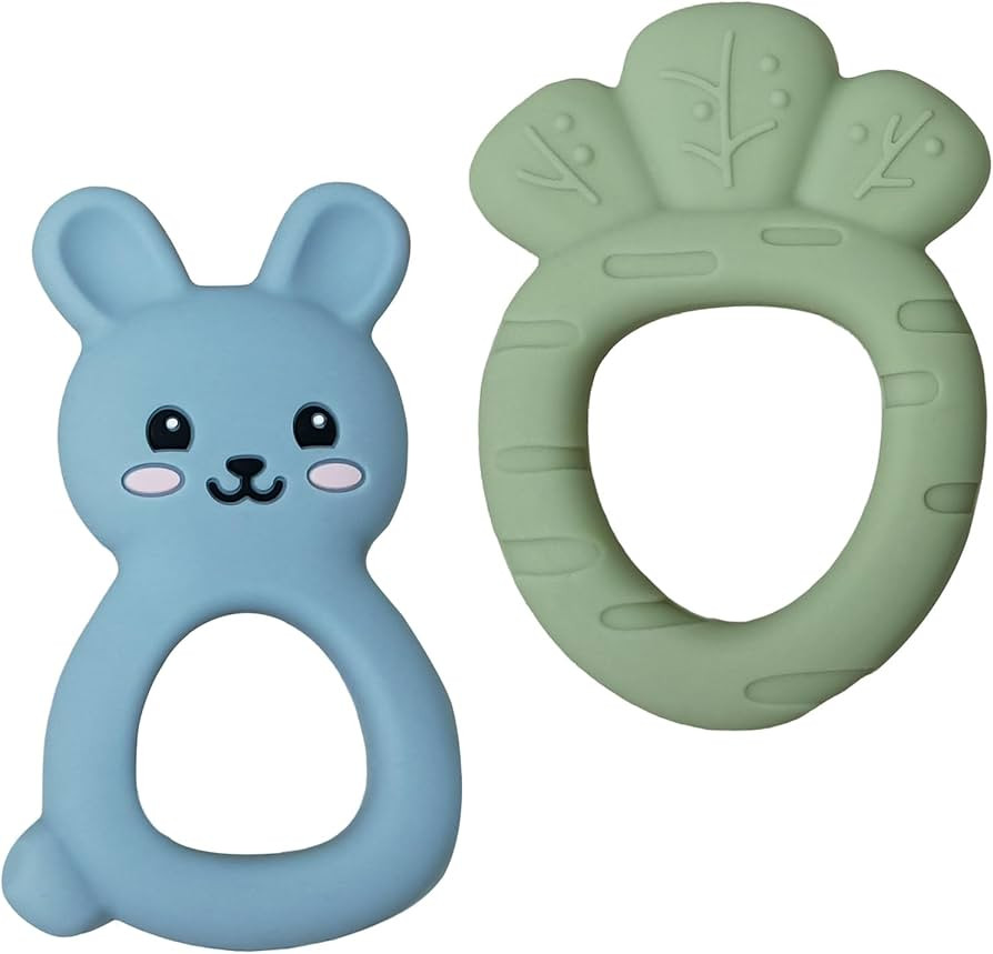 Easter Teether 2pcs Baby Teething Toys for Babies BPA-Free Silicone Material, Easy to Clean & Hol... | Amazon (US)