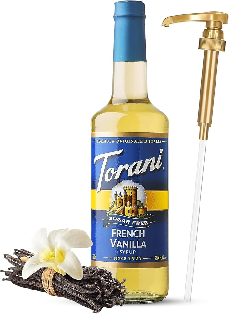 Torani Sugar Free French Vanilla Syrup for Coffee 25.4 Ounces Coffee Syrups and Flavors with Jimo... | Amazon (US)