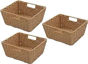 KOVOT Storage Woven Baskets Wicker Storage Wicker Storage Baskets with Built-in Carry Handles | L... | Amazon (US)