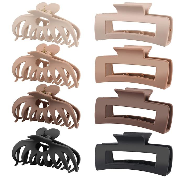 LuSeren Hair Clips for Women 4.3 Inch Large Hair Claw Clips for Women Thin Thick Curly Hair, Big ... | Amazon (US)