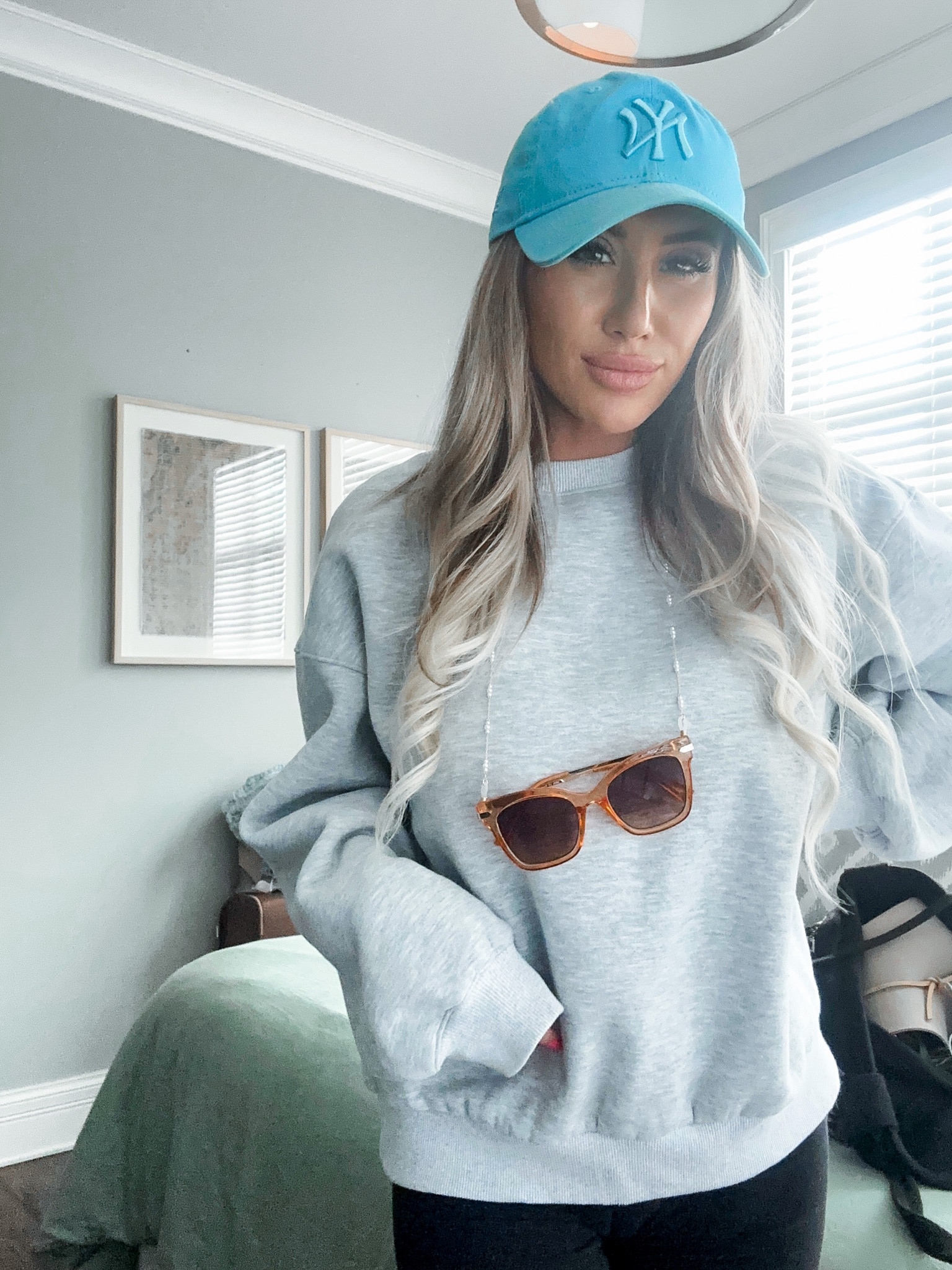 The all time coziest pullover sweatshirt that I just can’t stop wearing 😍 wearing size small (fits oversized) with tons of colors available. So soft & excellent quality material. Paired with my favorite baseball cap & Pearl glasses chain 💕

#LTKunder50 #LTKGiftGuide #LTKstyletip