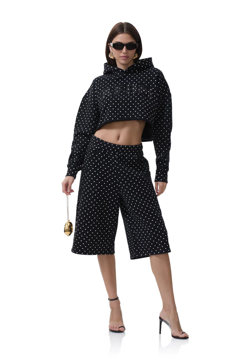 conrad-bermuda-short-noir-micro-dot | ShopAFRM