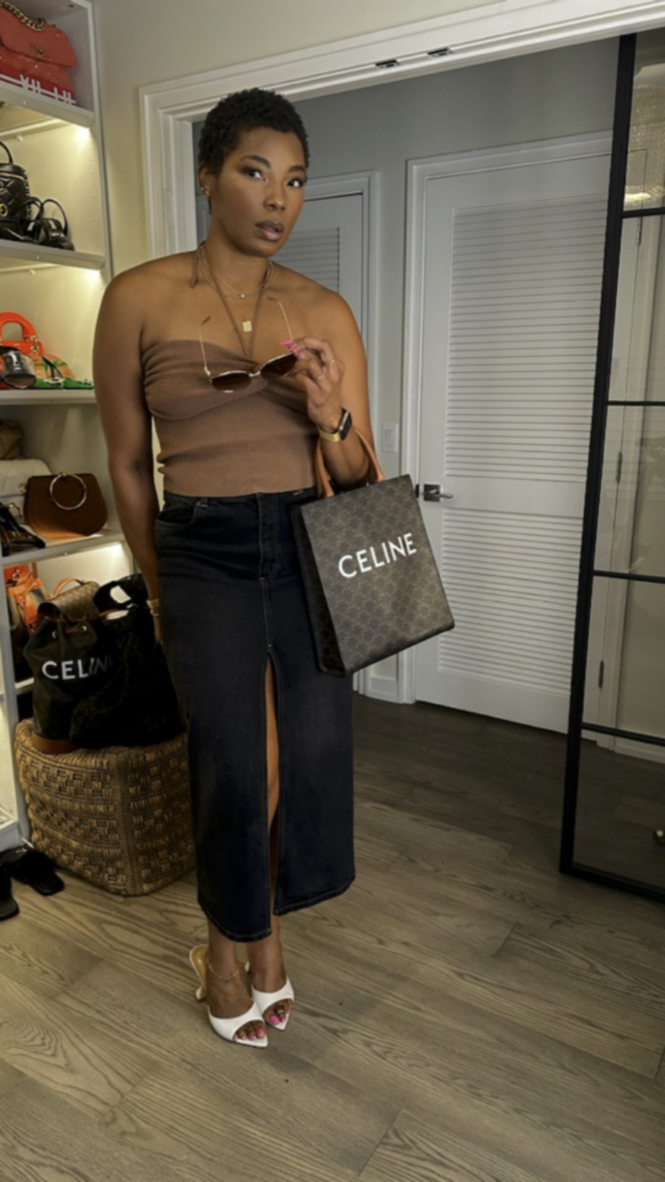 Top: VICI Sanderson Knit Top
Skirt: Zara
Shoes: Tony Bianco 
Bag: Celine
Sunnies: Gucci

#LTKstyletip #LTKFind #LTKxNSale