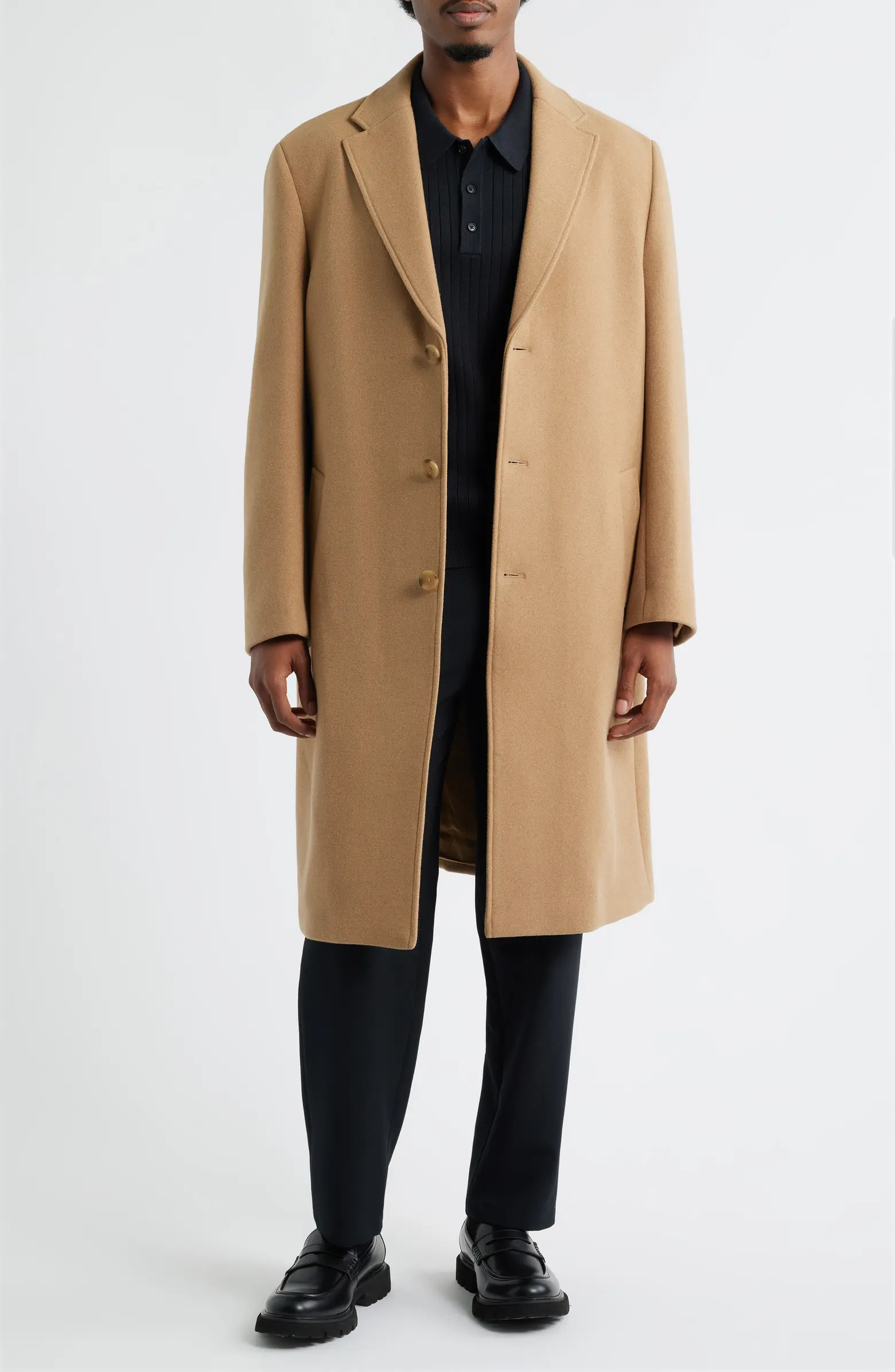 Wool Blend Melton Overcoat | Nordstrom