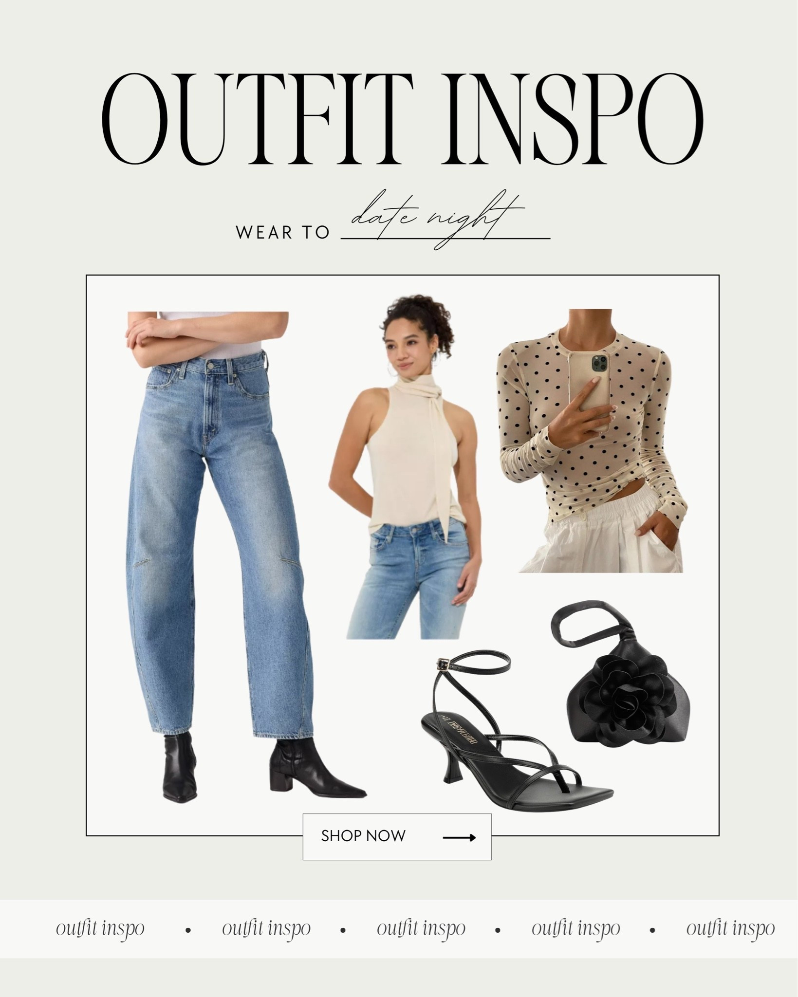 Date night // date night outfit // spring date night // Amazon // Target // polka dot // black accessories // jeans

#LTKootd #LTKMothersDay #LTKmomlife