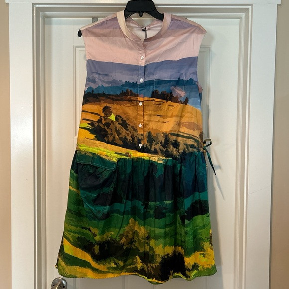 Deconstructed Shirtdress in Mountain Postcard | Poshmark