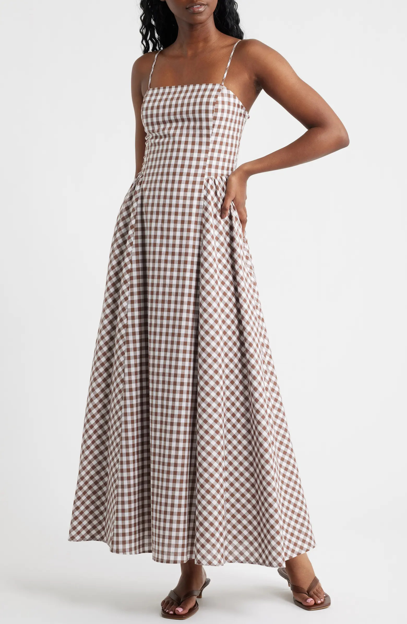 Lucy Paris Kalley Sleeveless Cotton Maxi Dress | Nordstrom | Nordstrom