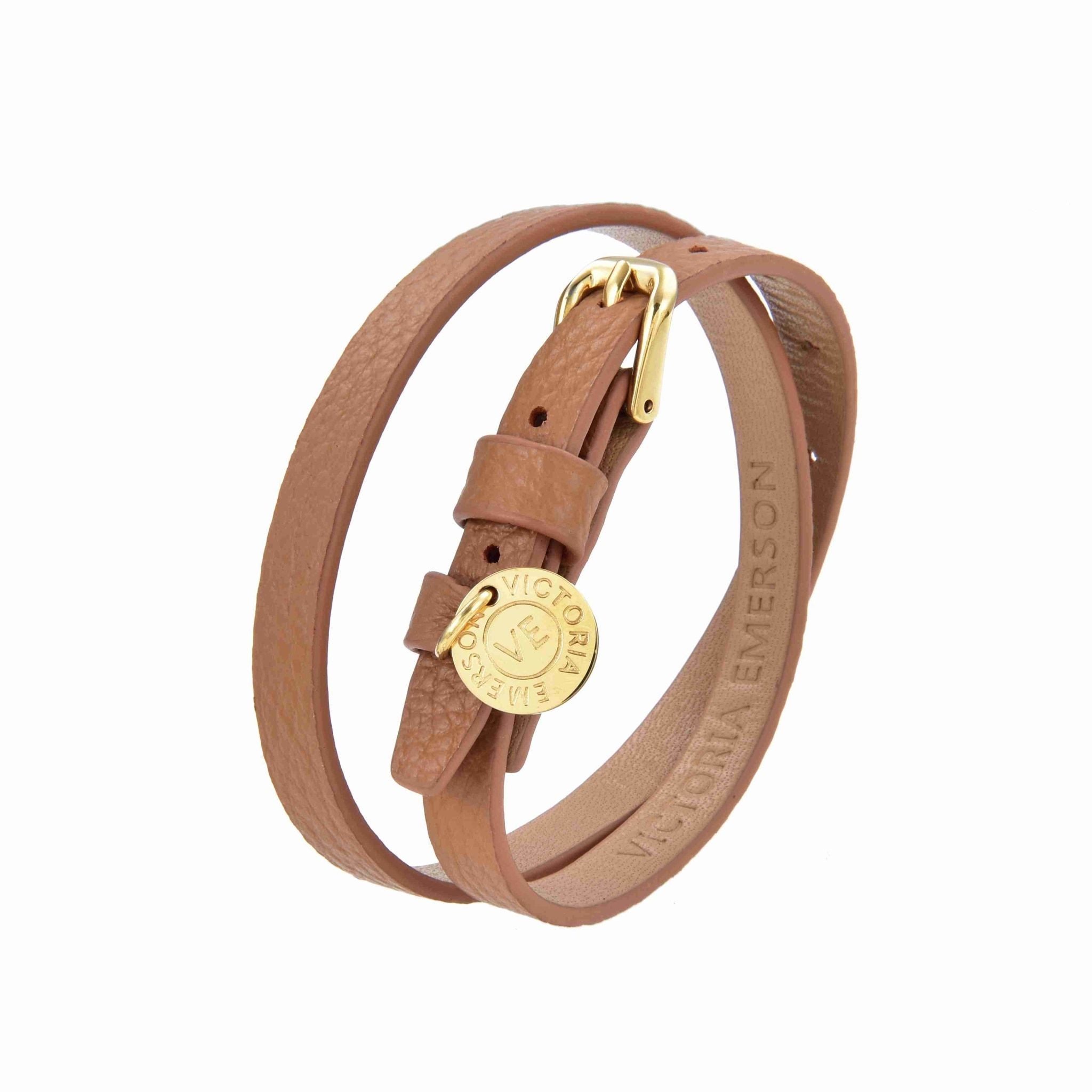 Double Wrap on Tan Leather | Victoria Emerson