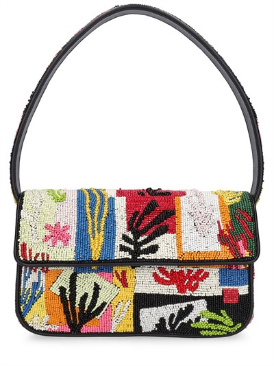 Tommy glass beaded shoulder bag - Staud - Women | Luisaviaroma | Luisaviaroma