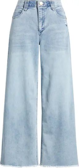 Wit & Wisdom 'Ab'Solution Skyrise Frayed Ankle Wide Leg Jeans | Nordstrom | Nordstrom