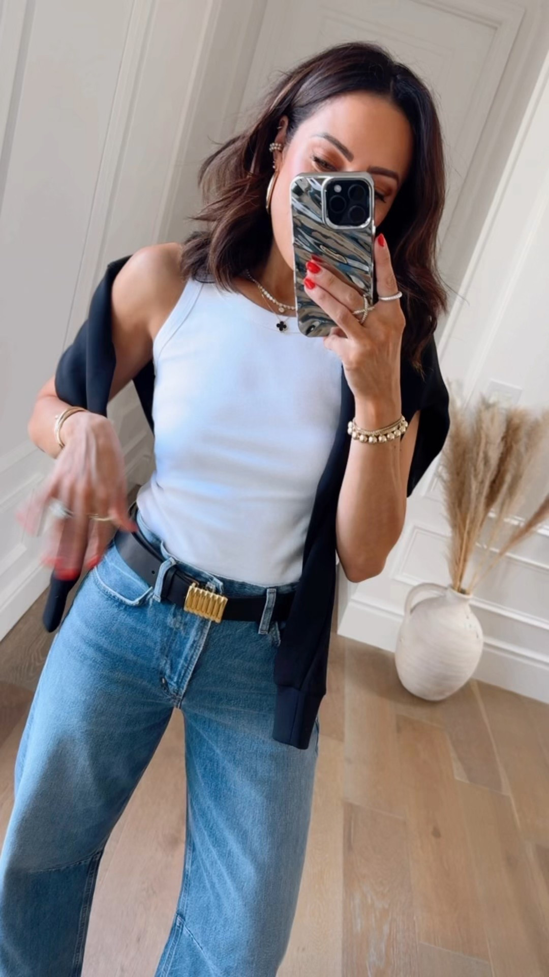 Comfy casual… 
Tanks XS
Jeans 25 (size down if in between sizes)



#LTKmomlife #LTKOver40