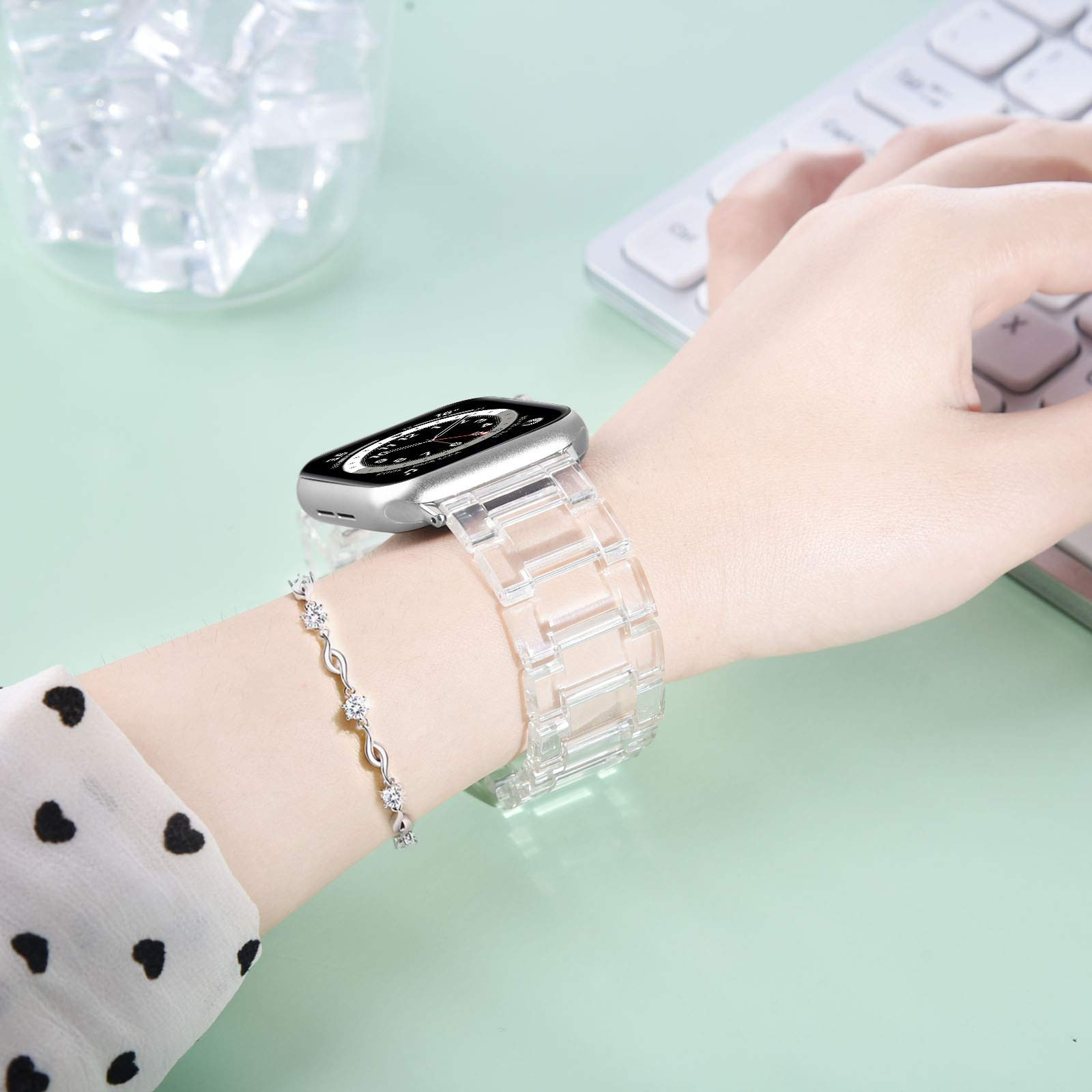 V-MORO Lightweight Bands Compatible with Apple Watch Band 49mm Ultra Series 10/9/8 Fashion Resin ... | Amazon (US)